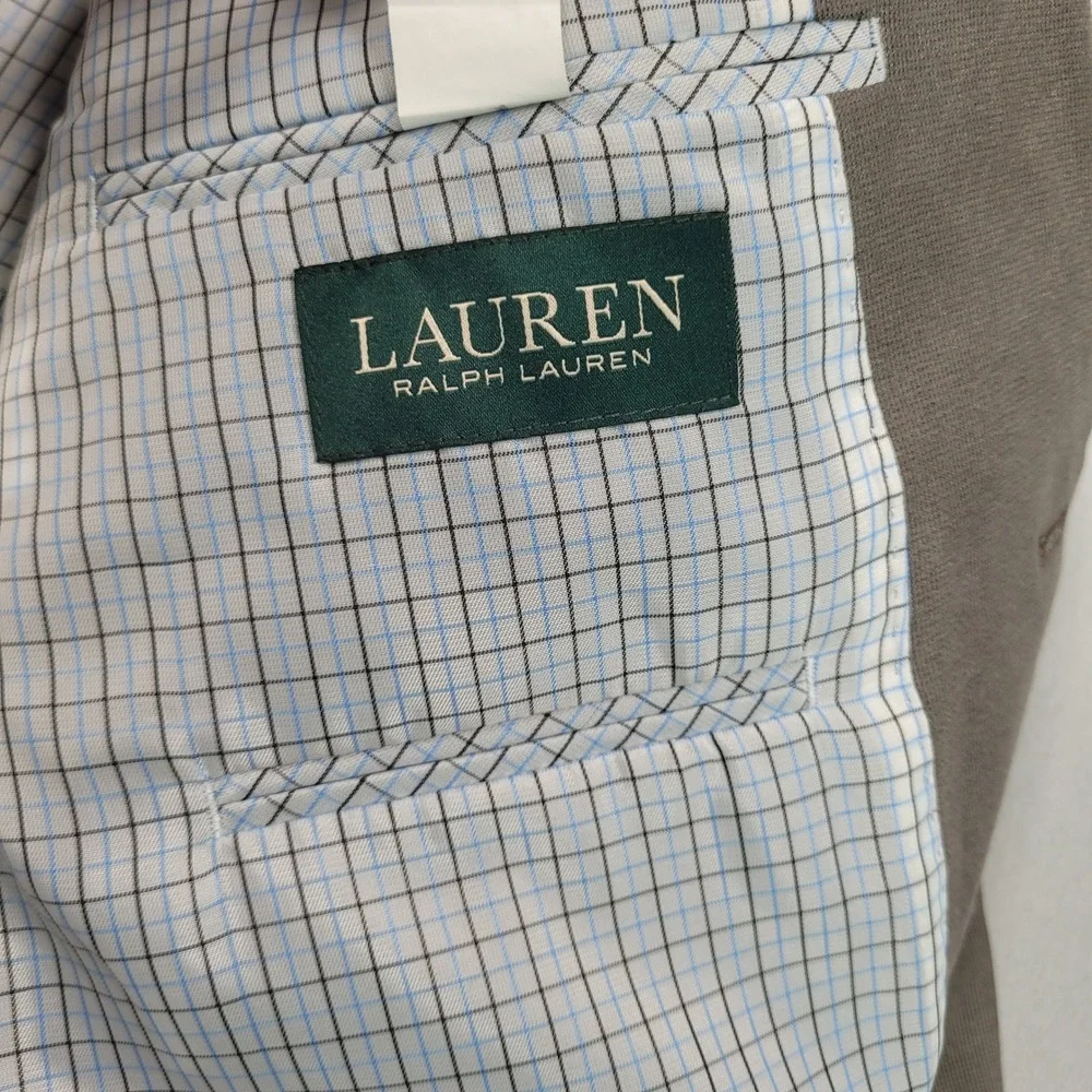 Lauren Ralph Lauren Mens 48R Brown Two Button Blazer Sport Coat 100% Polyester